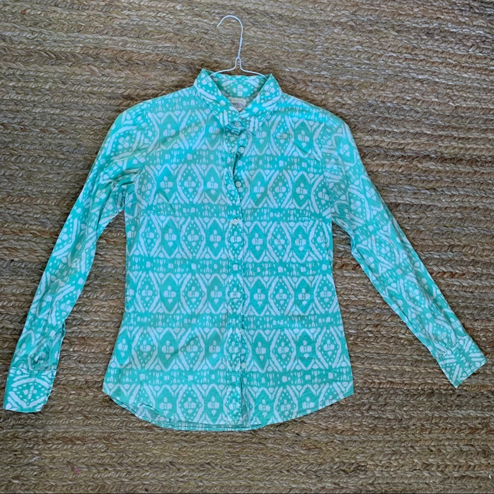 Jcrew Factory Turquoise Button Down